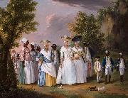 Agostino Brunias, Free Women of Color with their Children and Servants in a Landscape